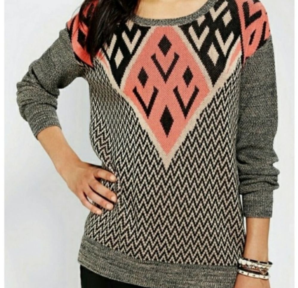 Ecote Urban Outfitters Intarsia Pullover Sweater